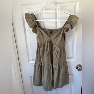 Green babydoll dress